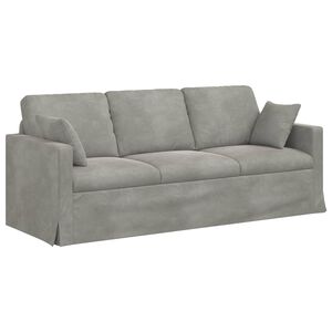 vidaXL Divano Grigio chiaro 198 x 78 x 80 cm Velluto