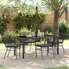 vidaXL Set da Pranzo per Giardino 5 pcs Nero polyrattan