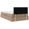 vidaXL Letto con contenitore e LED con led Cappuccino 120 x 190 cm