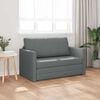 vidaXL Divano letto 110cm Grigio scuro Tessuto