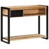 vidaXL Tavolo Consolle 100x35x75 cm in Legno Massello di Mango Grezzo