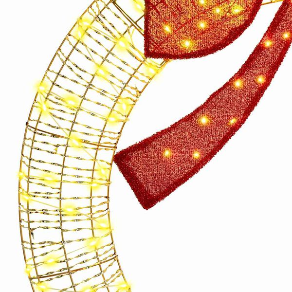 vidaXL Ghirlanda con 150 LED Bianco caldo 120 cm PET