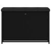 vidaXL Panca Porta Scarpe con Cassetto Ribaltabile Nera 82x32x56 cm