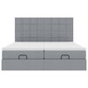vidaXL Struttura Letto Pouf con Materassi 160x200 cm in Tessuto