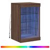 vidaXL Credenza con Luci LED Rovere Marrone 41x37x67 cm