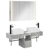 vidaXL Set di Armadi da Bagno 4 pcs Grigio Cemento