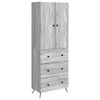 vidaXL Set di armadi 2 pcs Sonoma grigio 66 x 34,5 x 90 cm