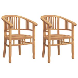 vidaXL Sedia 2 pcs Marrone 63 x 58 x 89 cm Legno di teak solido
