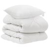 vidaXL Piumone con cuscino 2 pz Bianco Microfibra