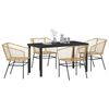 vidaXL Set da Pranzo per Giardino 5 pcs Marrone polyrattan