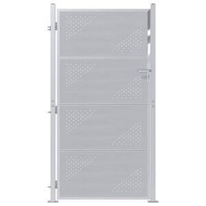 vidaXL Cancello da giardino Argento 96 x 200 cm Acciaio inossidabile