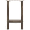vidaXL Gambe per Tavolino da Caffè in Acciaio Naturale 2 pz 38x(42-43) cm Acciaio