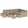 vidaXL Set Divano da Giardino 12 pz Beige polyrattan