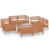 vidaXL Set Salotto da Giardino 8pz Marrone Ambra Legno Massello Pino