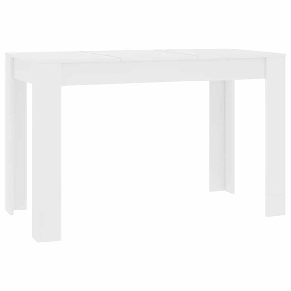 vidaXL Tavolo da Pranzo Bianco 120x60x76 cm in Legno Multistrato