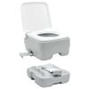 vidaXL Toilette da Campeggio 2 pcs Grigio e Bianco