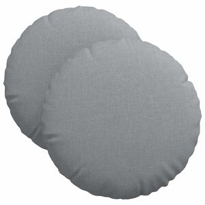 vidaXL Cuscini per Seduta 2 pcs Grigio chiaro &Oslash;40 x 13 cm Tessuto