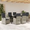 vidaXL Set da Pranzo per Giardino 7 pcs Grigio chiaro polyrattan