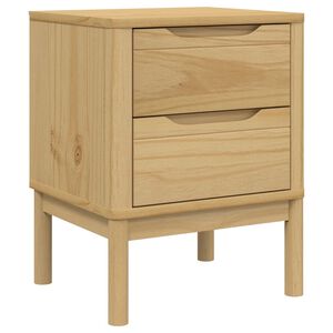 vidaXL Comodino FLORO Marrone Cera 45x39x57 cm Legno di Pino