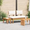 vidaXL Panchina da giardino 2 pcs Marrone Legno massello di teak