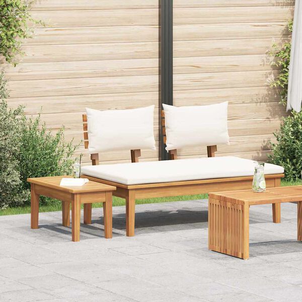 vidaXL Panchina da giardino 2 pcs Marrone Legno massello di teak