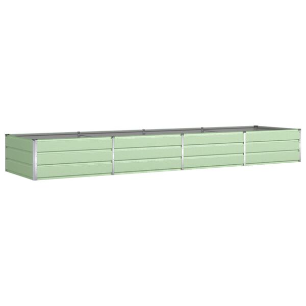 vidaXL Fioriera Verde Pastello 195 x 100 x 45 cm Acciaio zincato