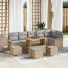vidaXL Set Divano da Giardino con cuscino 10 pcs Beige e Grigio Chiaro