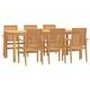 vidaXL Set da Pranzo da Giardino 7 pz in Legno Massello di Teak