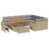 vidaXL Set Divano da Giardino 12 pz Beige polyrattan