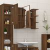 vidaXL Mobile da Bagno Specchio in Rovere Marrone 80x20,5x64 cm Legno