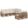 vidaXL Set Divano da Giardino 7 pz 7-Numero di posti Beige polyrattan
