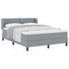 vidaXL Letto a molle con materasso Grigio chiaro 140 x 190 cm Tessuto