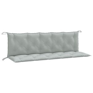 vidaXL Cuscini Panca Giardino 2pz Grigio Chiaro M&eacute;lange 180x50x7 cm
