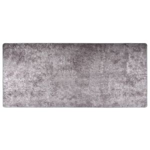 vidaXL Tappeto Lavabile 80x300 cm Grigio Antiscivolo