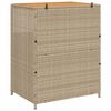 vidaXL Armadietto Beige 70 x 50 x 87 cm Poliestere e Rattan Roly