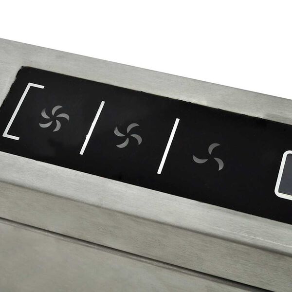 vidaXL Cappa da Cucina a Isola in Acciaio Inox con Display LCD