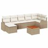 vidaXL Set Divano da Giardino 8 pz Beige e Crema polyrattan