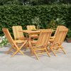 vidaXL Set da Pranzo da Giardino 7 pz in Legno Massello di Teak