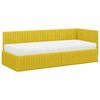 vidaXL Struttura Letto Angolare con Materasso 2 pcs Giallo Velluto