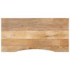 vidaXL Piano Scrivania con Curva 140x50x2,5cm Massello Grezzo di Mango
