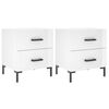 vidaXL Comodini 2 pz Bianco Lucido 40x35x47,5 cm in Legno Multistrato