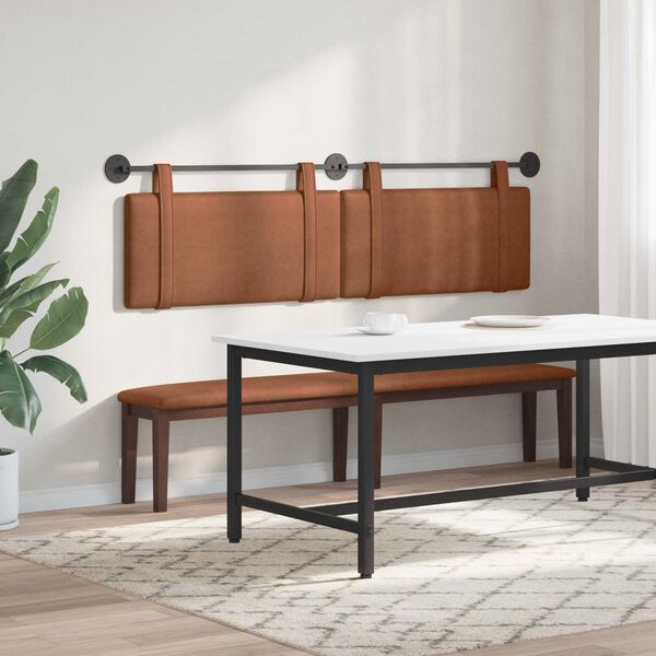 vidaXL Testata appesa Tinta unita Marrone 170 x 55 x 5 cm PU Antico