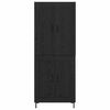 vidaXL Credenza Rovere Nero 69,5 x 34 x 180 cm Legno multistrato