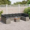 vidaXL Set Divano da Giardino 11 pcs Grigio