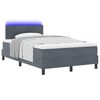 vidaXL Letto a Sorgente LED Grigio scuro 120 x 200 cm Velluto