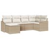 vidaXL Set di divani 6 pz Beige polyrattan