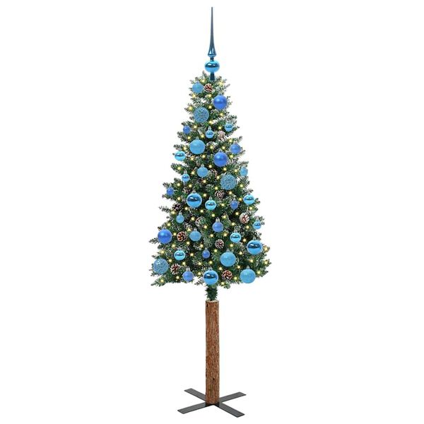 vidaXL Albero di Natale snodato con 150 LED Verde e Bianco 150 cm