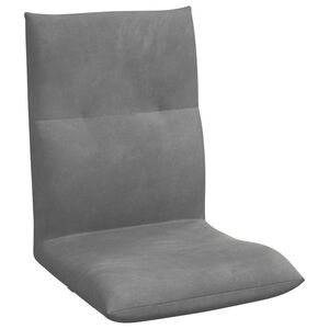 vidaXL Sedia da Pavimento Grigio scuro 46 x 50 x 61 cm Velluto