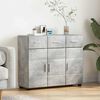 vidaXL Credenza con porta FLORIN Grigio cemento 88,5 x 30,5 x 73 cm