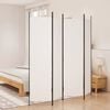 vidaXL Divisorio a 4 Pannelli Bianco 200x200 cm Tessuto